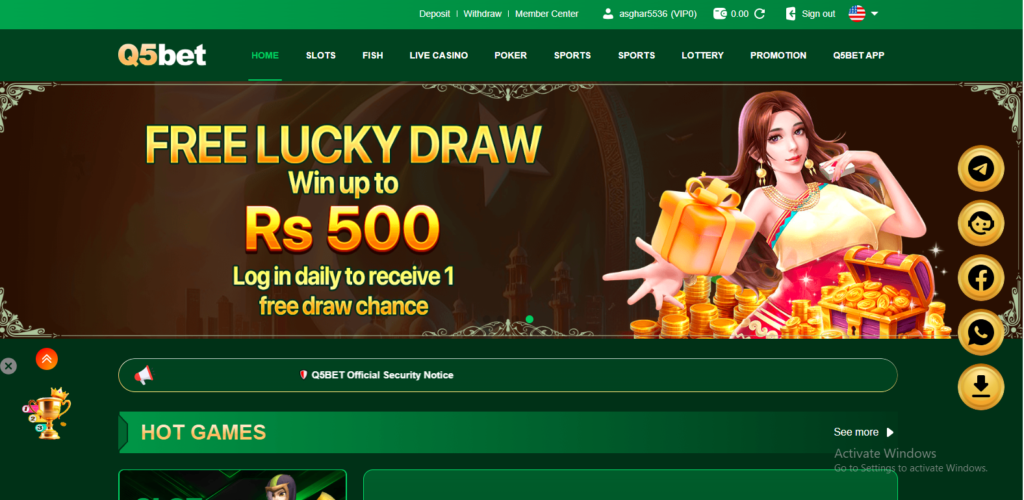 Q5bet Game screenshots