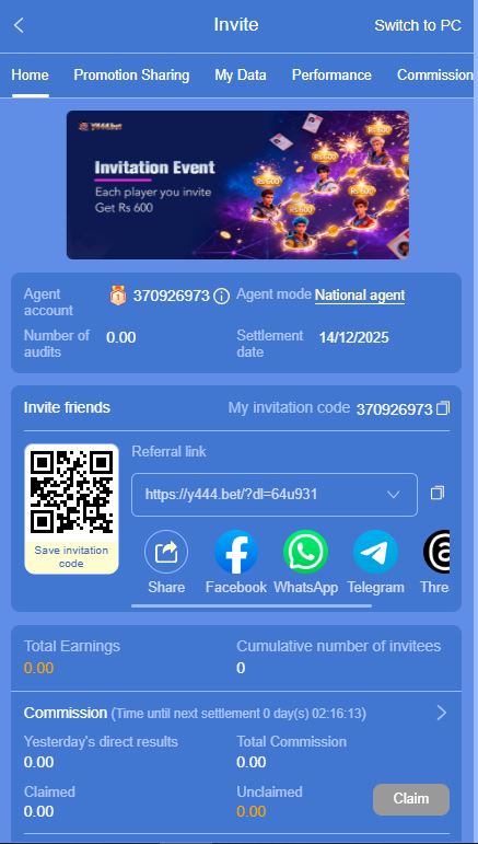 Y444.Bet Game Screenshots